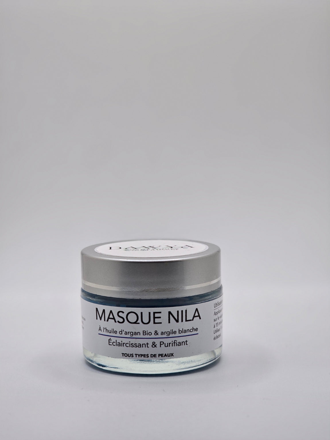 💙 Masque Visage Nila, Argan & Argile Blanche – Éclat & Douceur Unifiante