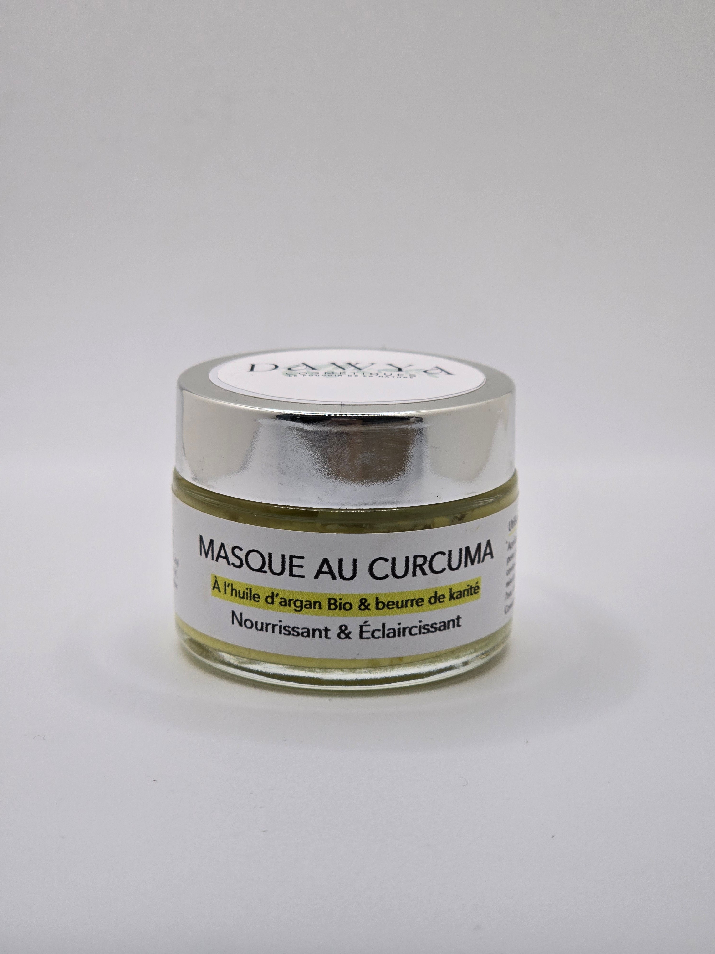 🌿 Masque Visage Curcuma, Argan & Karité – Éclat & Nutrition Intense